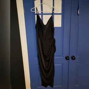 Juniors XL Little black dress high slit New with tags
